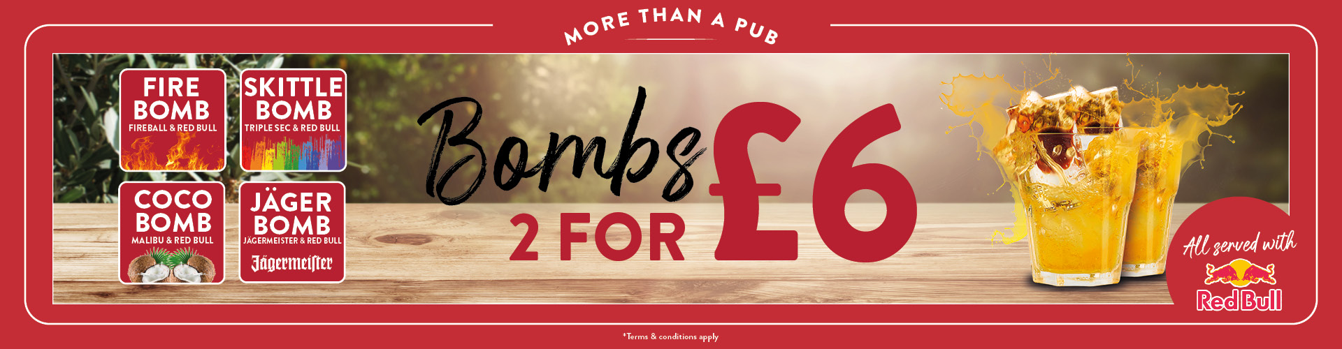 Bomb bundle drink offers at your local Craft Union Pub